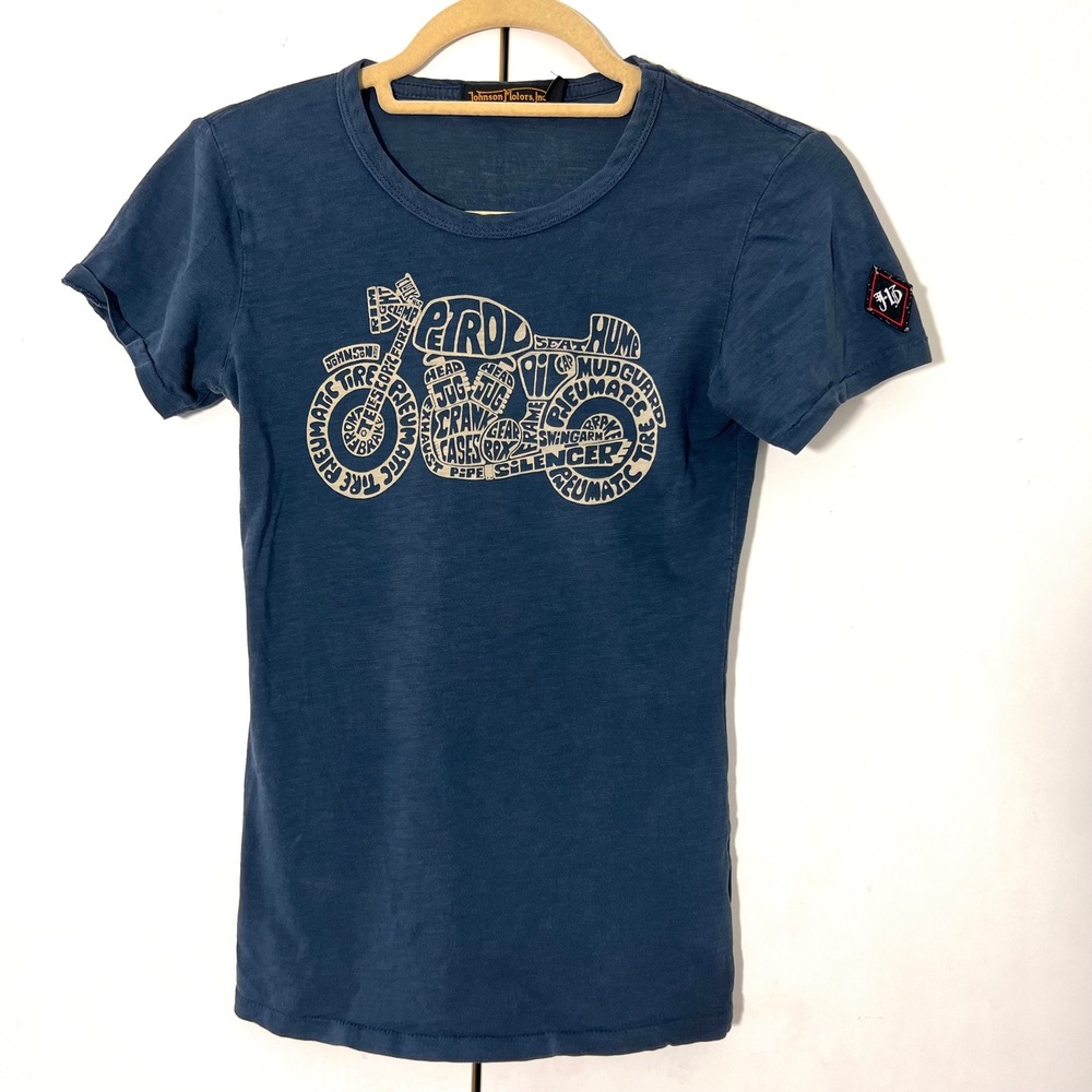 Johnson Motors Inc T-Shirt Womens S Vintage Inspired Hot Rod Kustome Kulture USA
